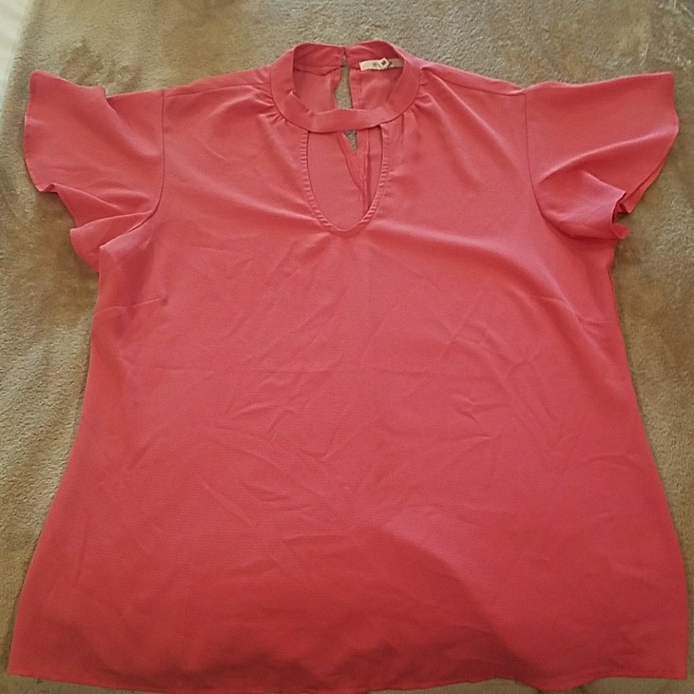 Coral blouse